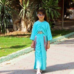 Turquoise Linen Set